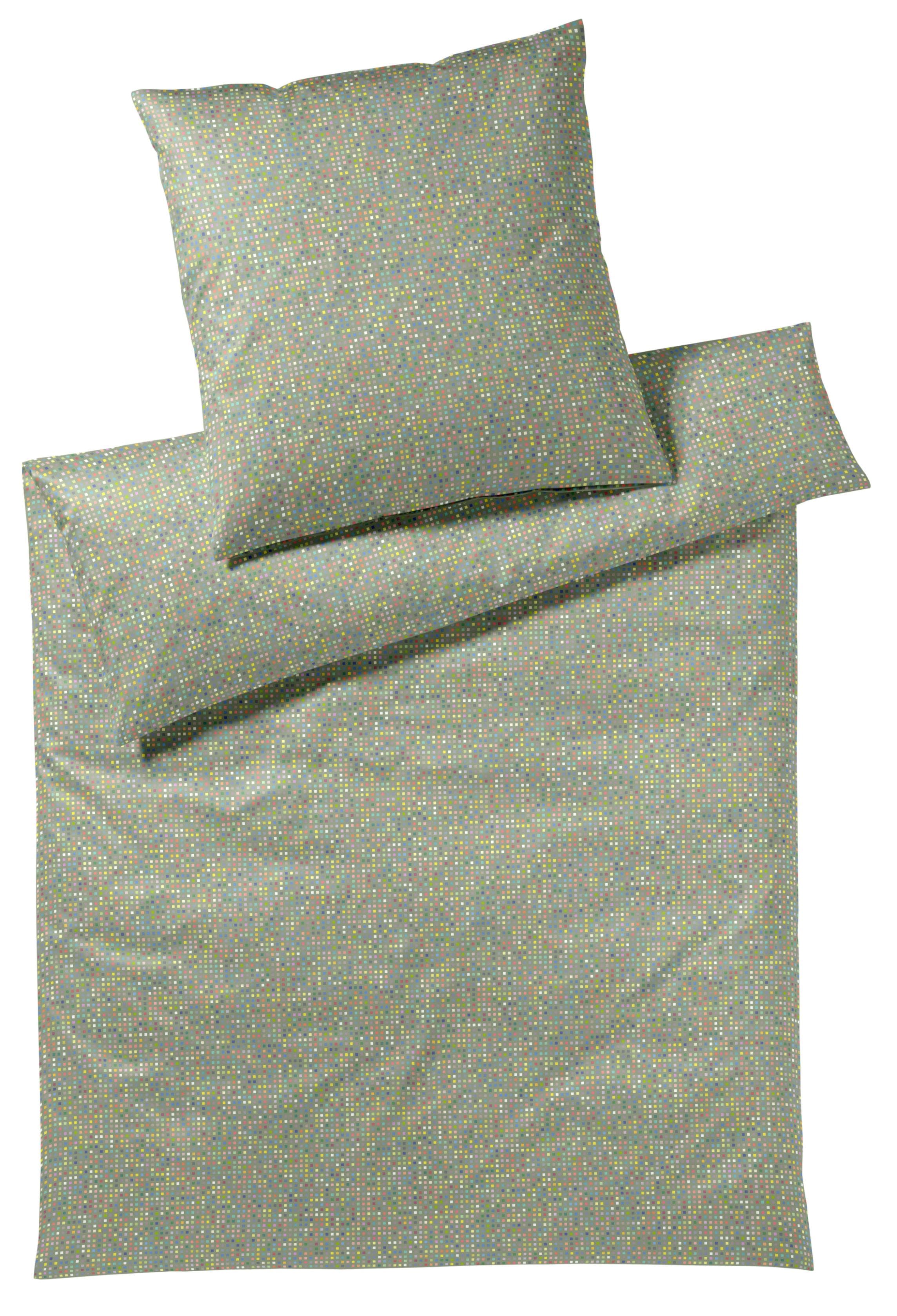 Bettwäsche PIXIE Olivgrün Mako-Satin