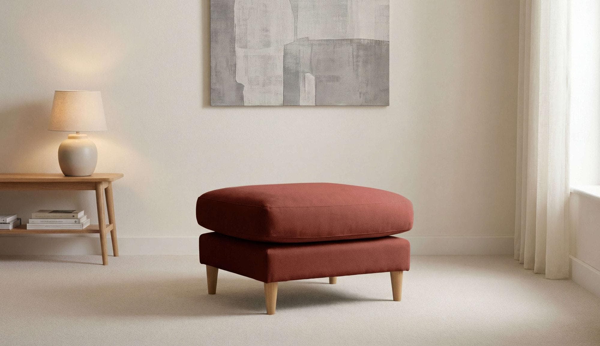 Pouf OTTO HOME Finnian Rot