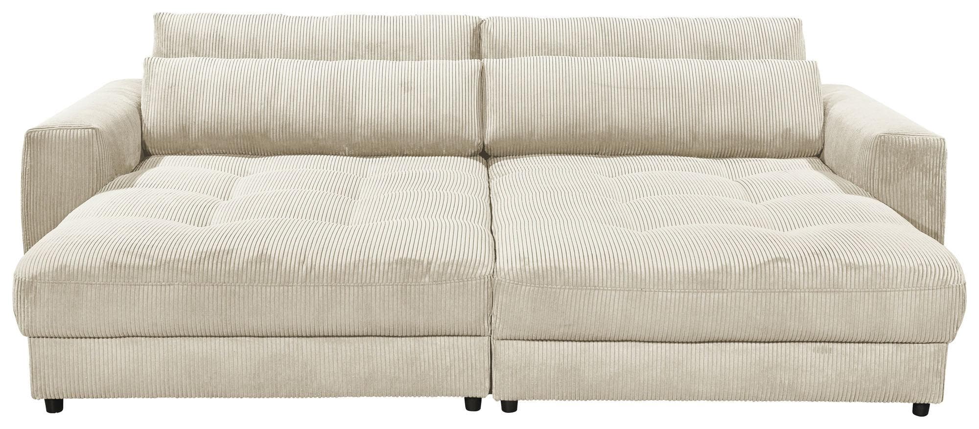 Big-Sofa ED EXCITING DESIGN Barura 2-Sitzer Beige Cord