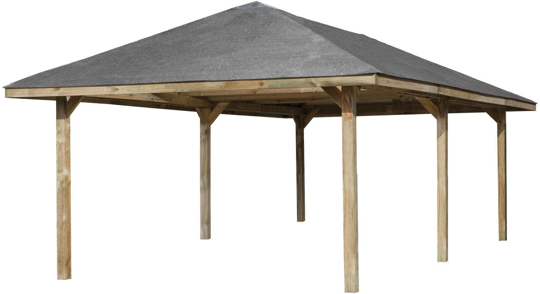 WEKA Pavillon Gartenoase 651 B Braun Massivholzdach
