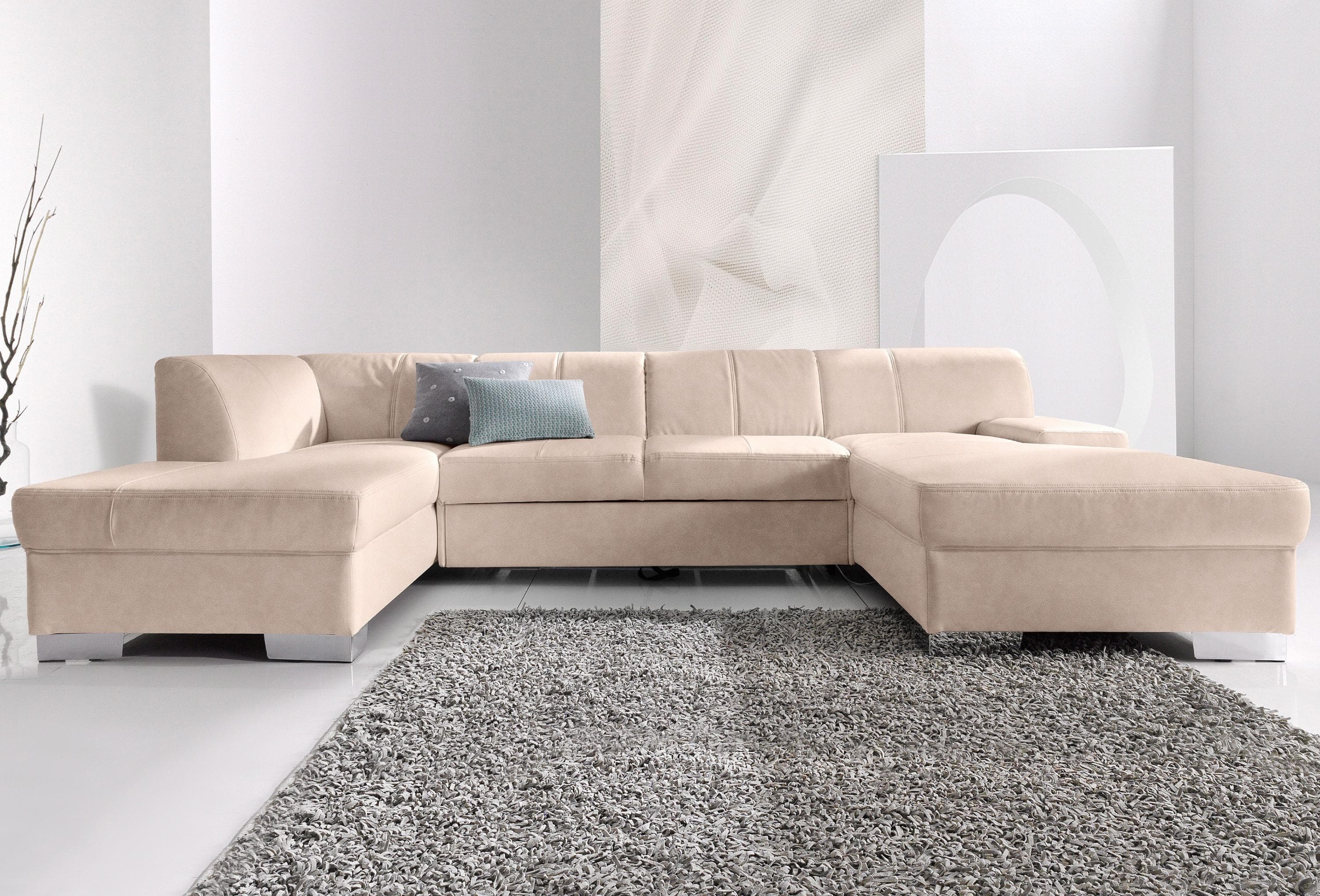 DOMO Collection Wohnlandschaft Star U-Form mit Bettfunktion