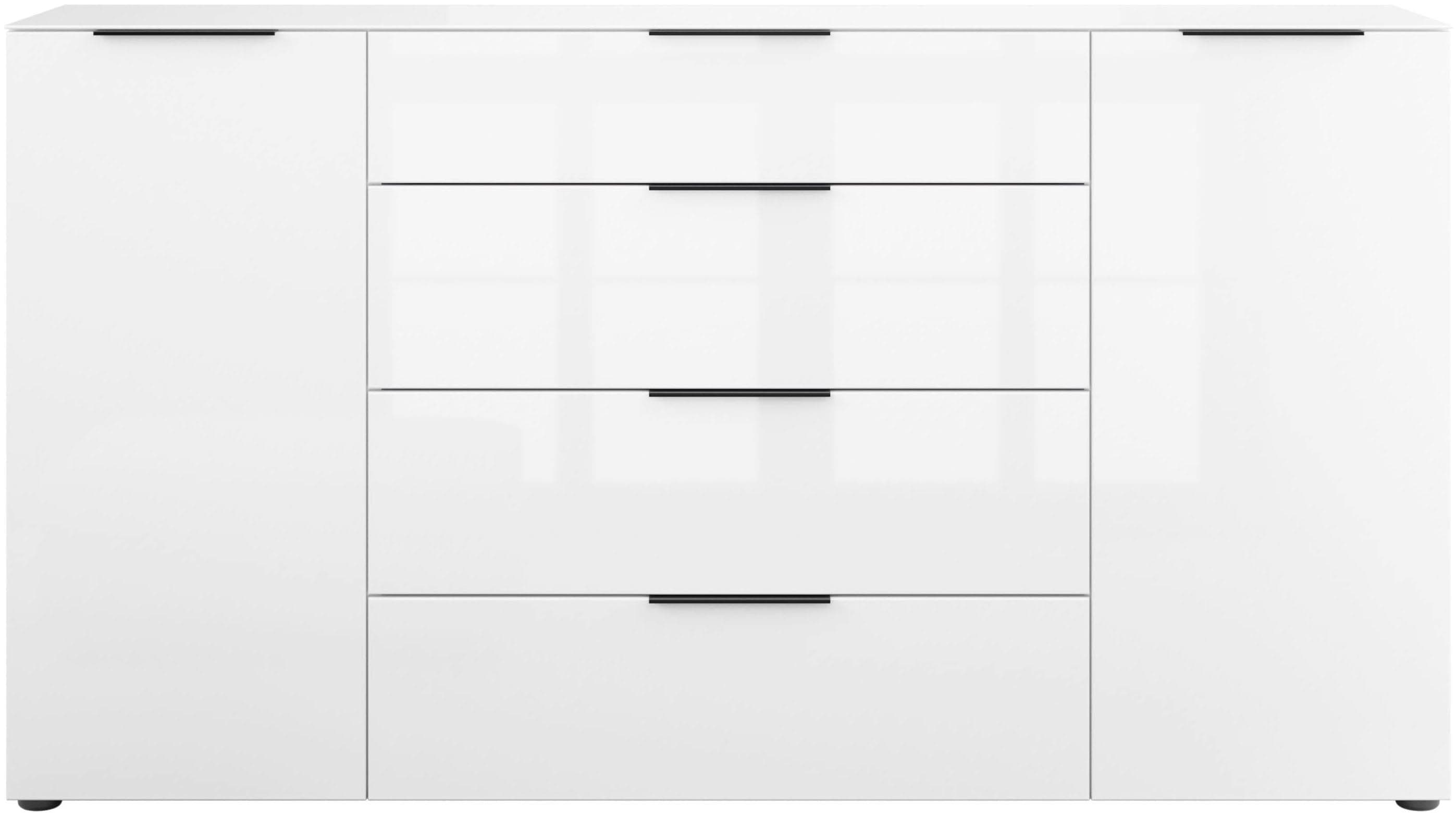 Sideboard MANJANA MÖBEL Style Weiß Matt Metallgriffe