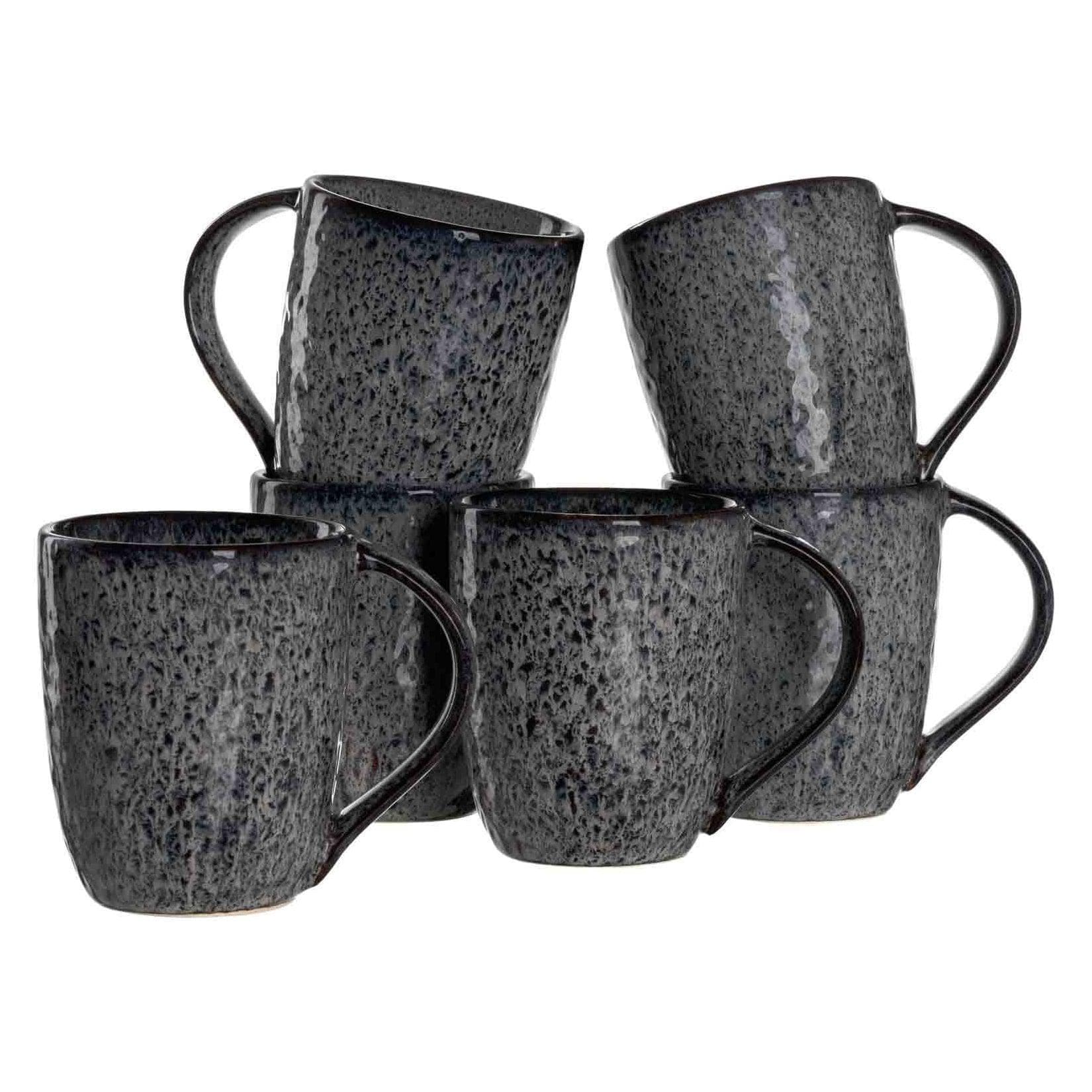 Leonardo MATERA Tasse Anthrazit Keramik 6er-Set 430 ml