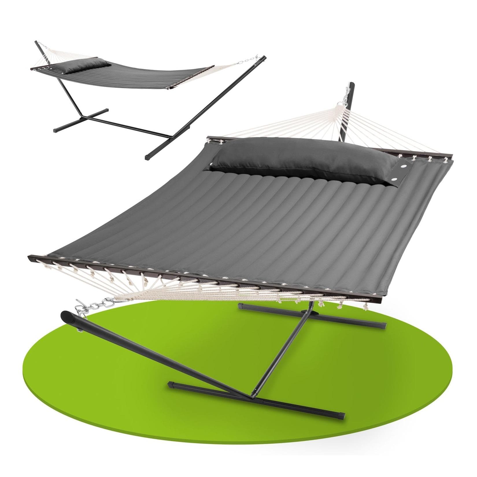 Juskys Hängematte Cata Doppelhängematte 2 Personen Anthrazit