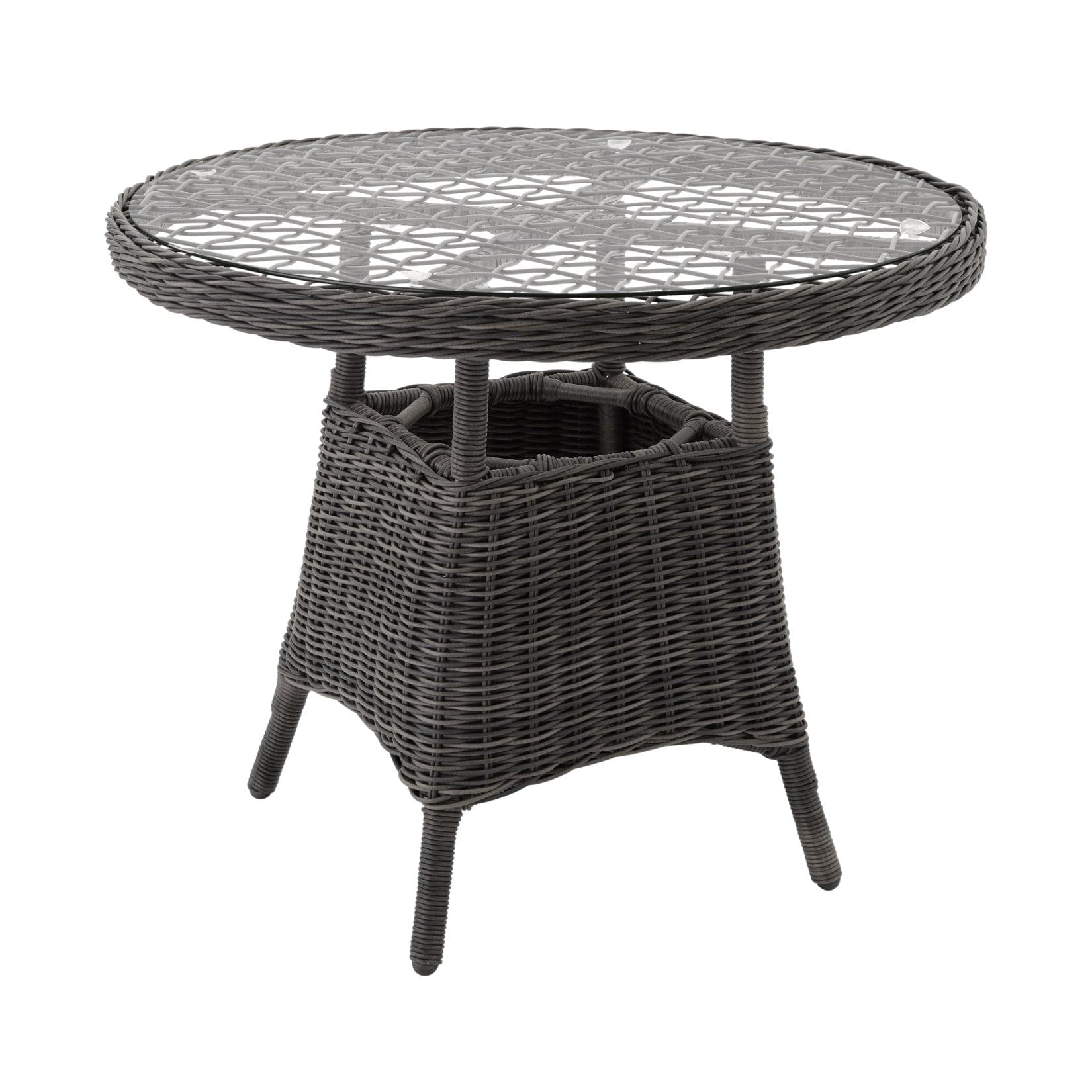 Tectake Gartentisch Aluminiumgestell Rattan UV-beständig