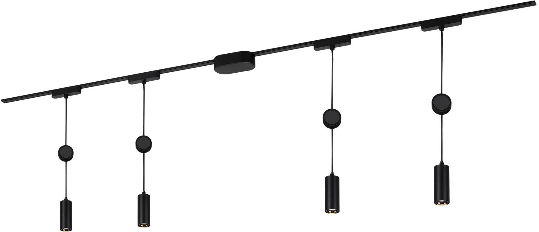 Briloner Leuchten LED Pendelleuchte Luxtrail Schwarz für Wohnzimmer und Büro