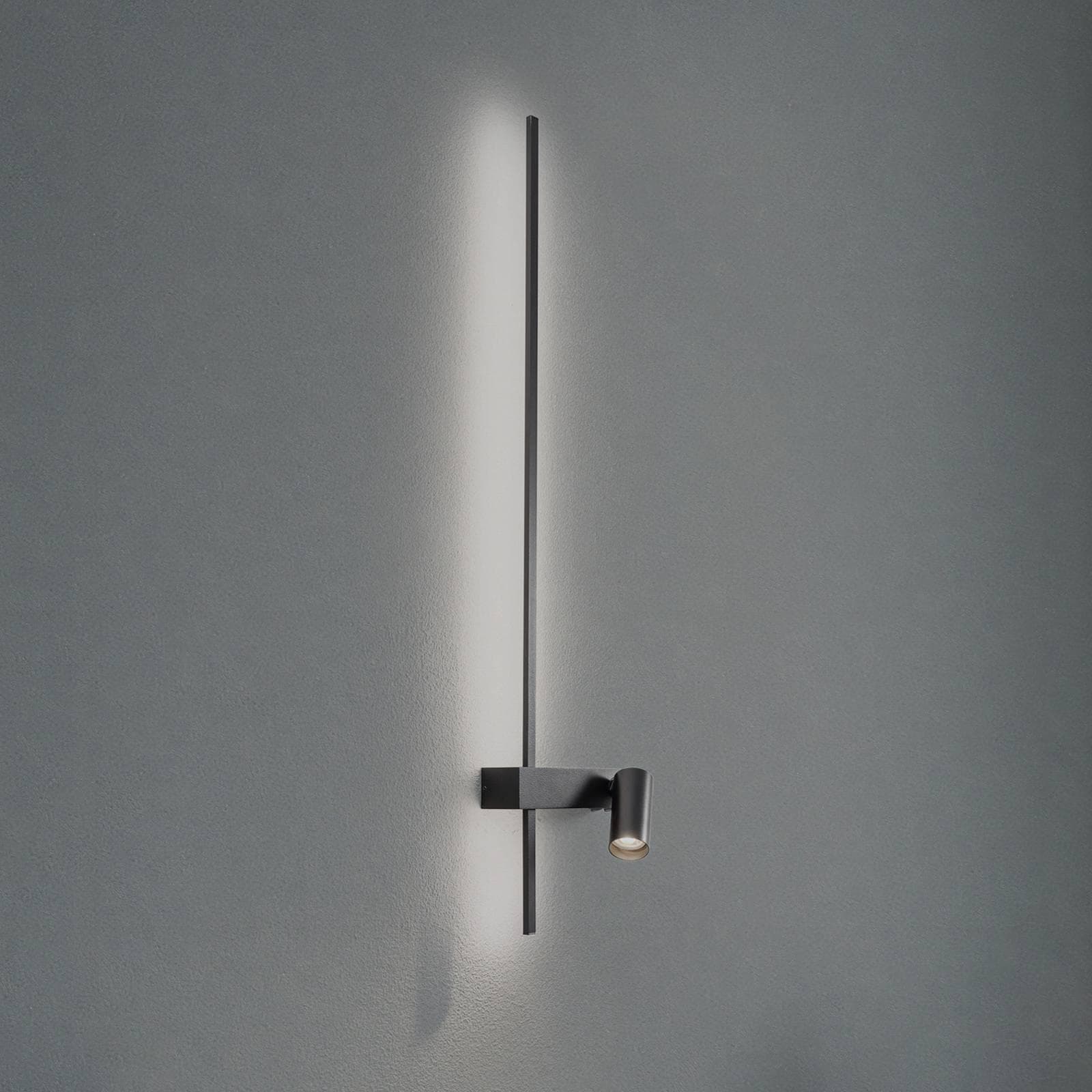 Wandlampe EASY LEFT Schwarz Metall GU10 + LED