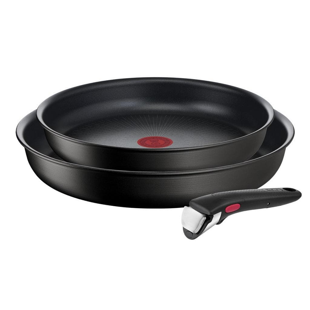Tefal Pfannenset 3-teilig Schwarz Metall Antihaftbeschichtet