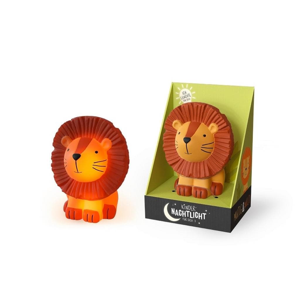 La Vida LED Löwe Nachtlicht für Kinder - Sanftes Licht mit Timer