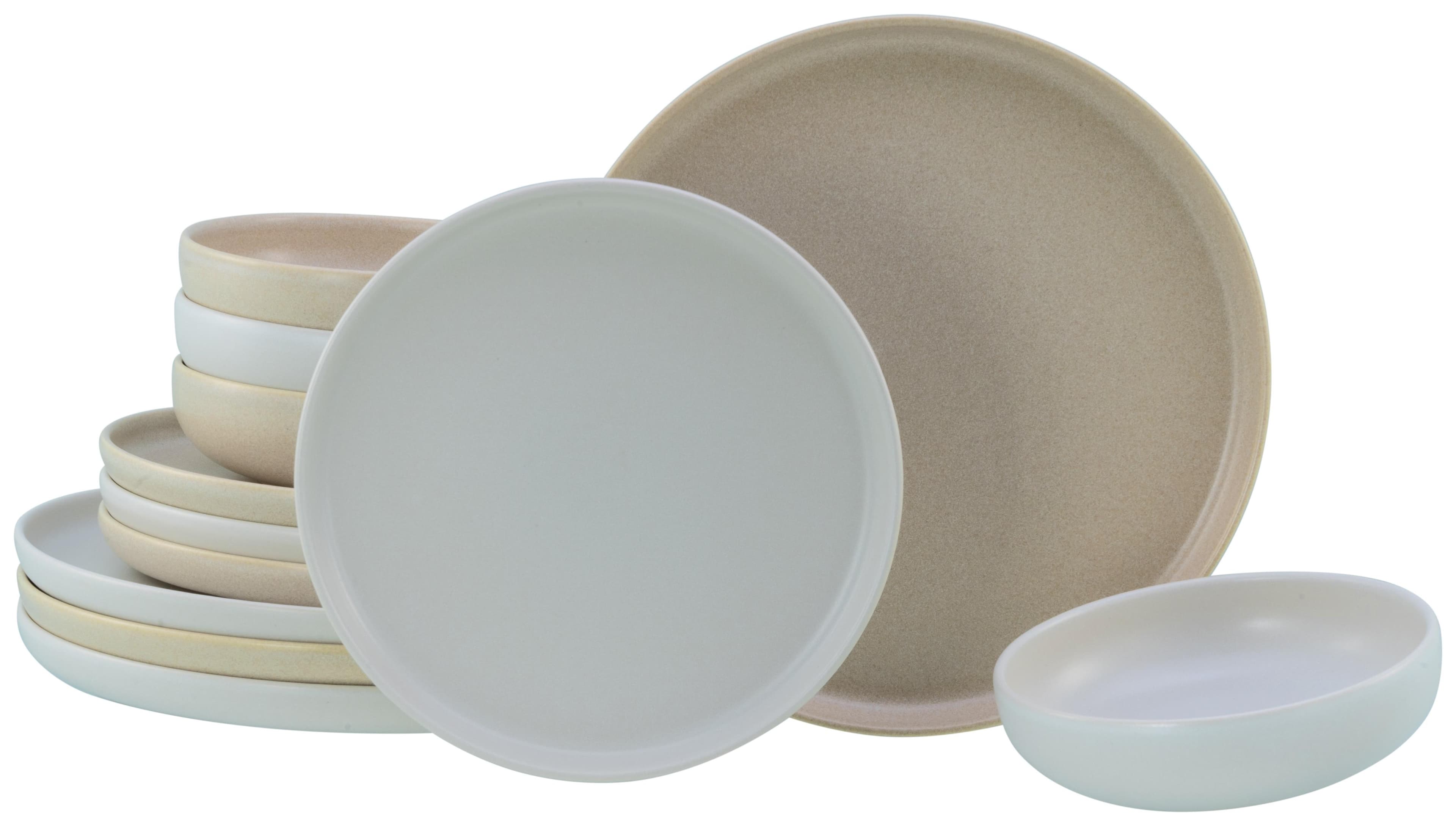 Creatable Uno Toscana Teller-Set 12-tlg. Bunt Steinzeug