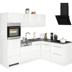 Kochstation Winkelküche KS-Brindisi Weiß Hochglanz