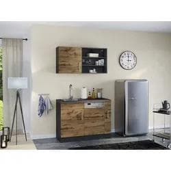 KOCHSTATION Pantryküche KS-Mali Beige mit E-Geräten