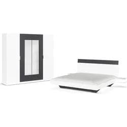 rauch Schlafzimmer-Set Monza, mit Drehtürenschrank Breite 226 cm, Bettanlage in 2 Breiten