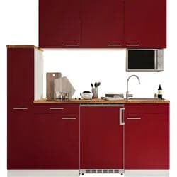 Moderne Küche Weiß mit Glaskeramik-Kochfeld & optional Mikrowelle