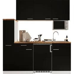 Moderne Küche Weiß mit Glaskeramik-Kochfeld & optional Mikrowelle