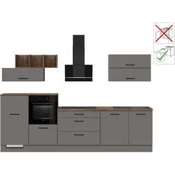 Küchenzeile IMPULS KÜCHEN New York Soft-Close-Schubkästen Grau