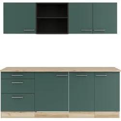 Küche OPTIFIT Bella Grün Wildeichefarben