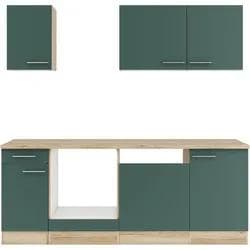 Küche OPTIFIT Bella Grün Wildeichefarben 210 cm
