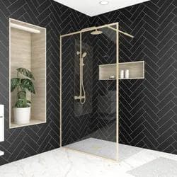 Walk-in-Dusche MARWELL Golden Frame Gold