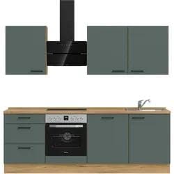 Küchenzeile NOBILIA Easytouch II Grün Eiche Sierra Nachbildung