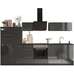 Küche RESPEKTA Amanda Grau mit Soft-Close und Elektrogeräten