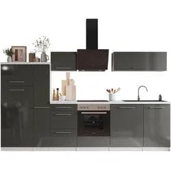 Küche RESPEKTA Amanda Grau Komplettküche 310 cm