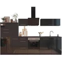 Küche RESPEKTA Amanda Schwarz Komplettküche