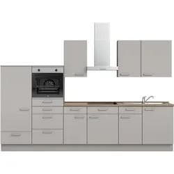 Moderne Küchenzeile aus MDF, Stahl, Metall und Lacklaminat