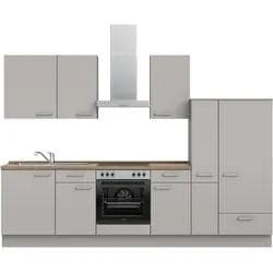 Küchenzeile NOBILIA Touch I Grau Eiche Havanna Nachbildung 300 cm