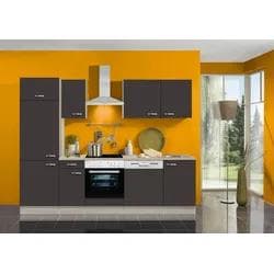 OPTIFIT Küchenzeile Faro 270 cm Anthrazit Akaziefarben