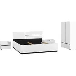 INOSIGN Schlafzimmer-Set Cross: Modernes Weißes Komplettschlafzimmer