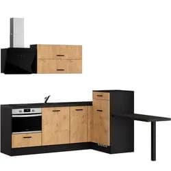 Winkelküche IMPULS KÜCHEN "Amsterdam" mit zusätzlicher Arbeits- & Stellfläche, vormontiert