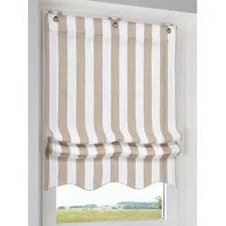 Raffrollo HEINE HOME Gr. 5 Sand-Weiß Streifenmuster