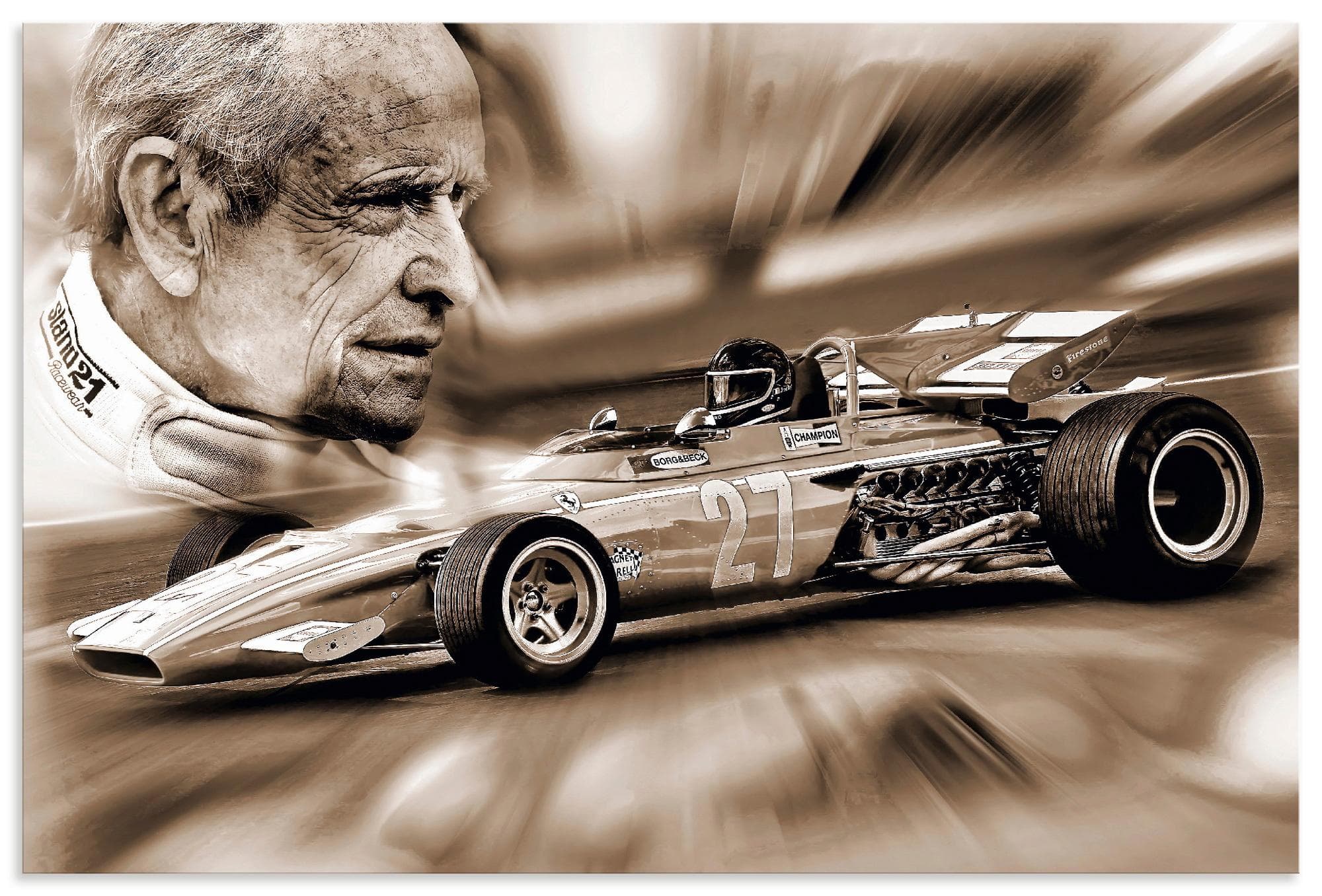 Wandbild ARTLAND Die belgische Legende Jacky Ickx