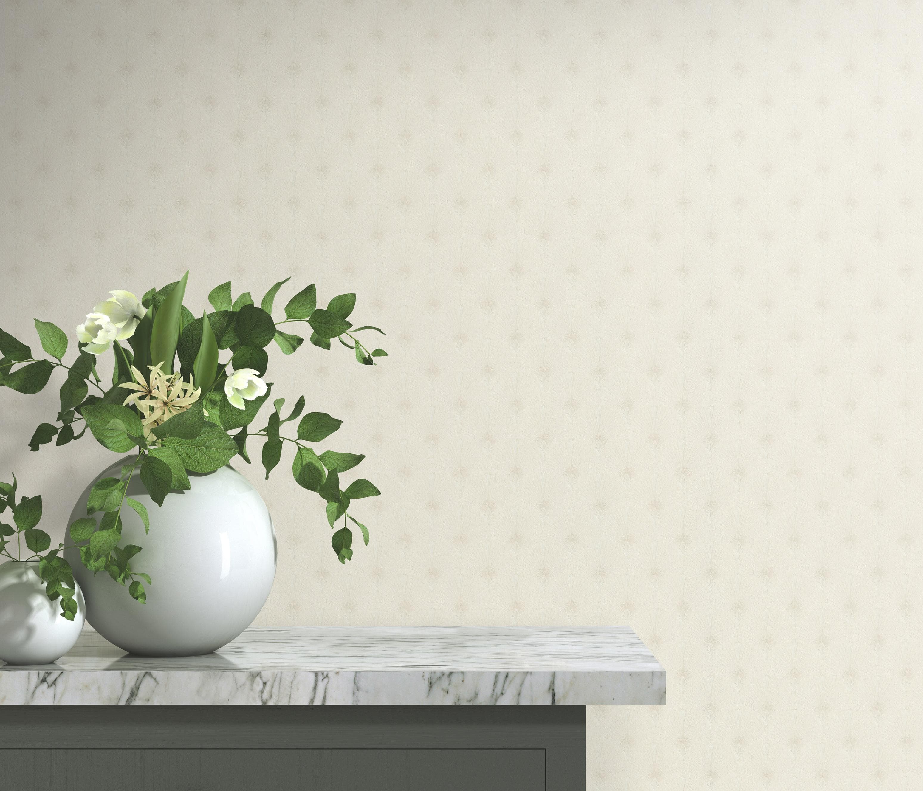 Erismann Vliestapete Versailles Barock Creme - Luxuriöse Wandgestaltung