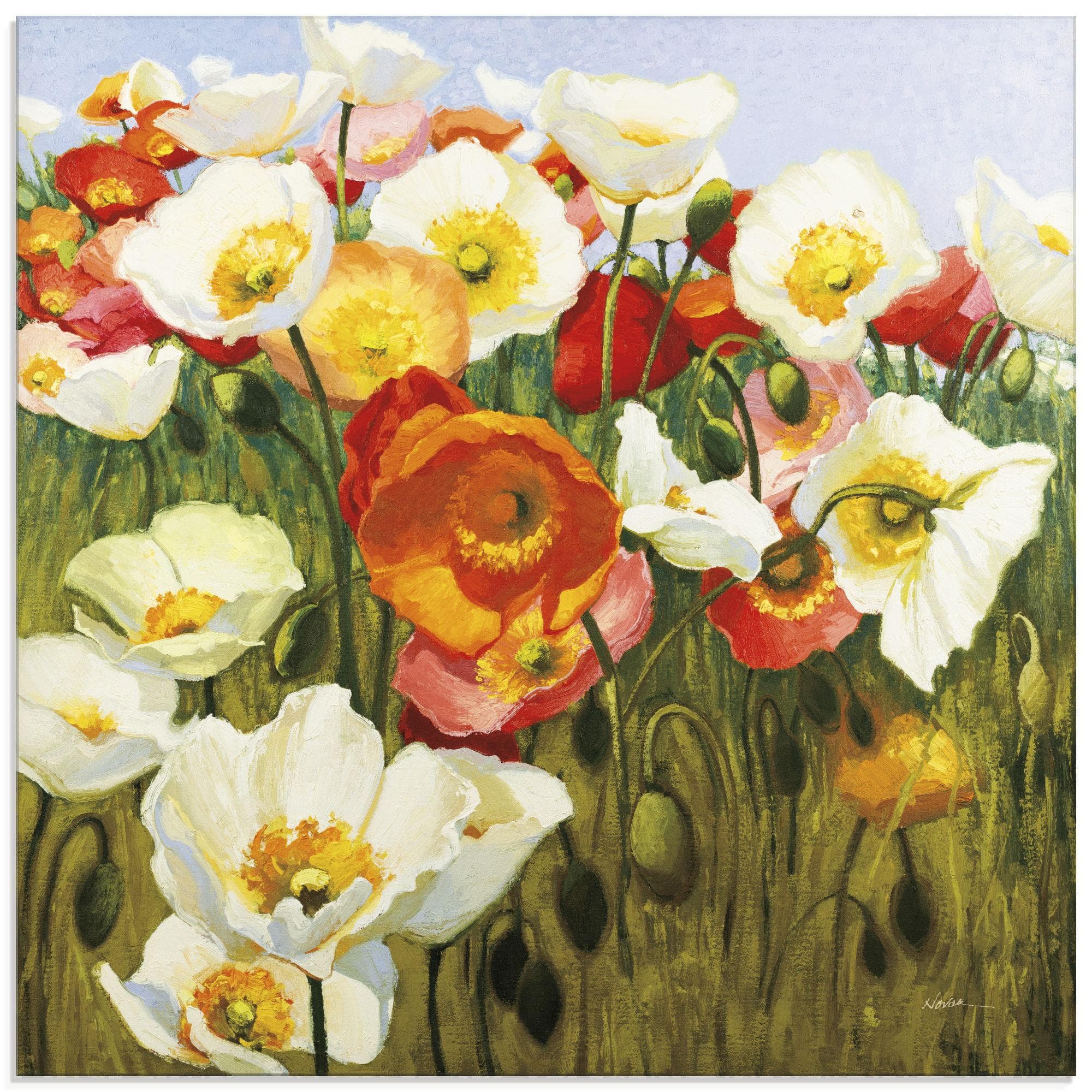 Artland Glasbild Sunny Goodge Street Farbig