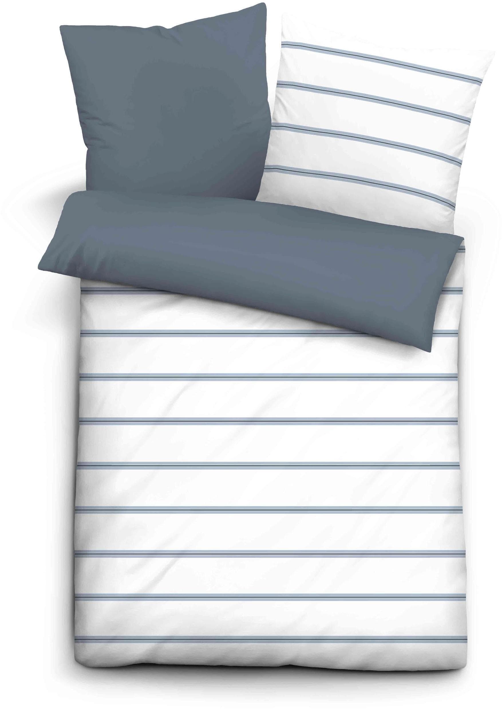 CINQUE Wendebettwäsche Blau Renforce 100% Baumwolle