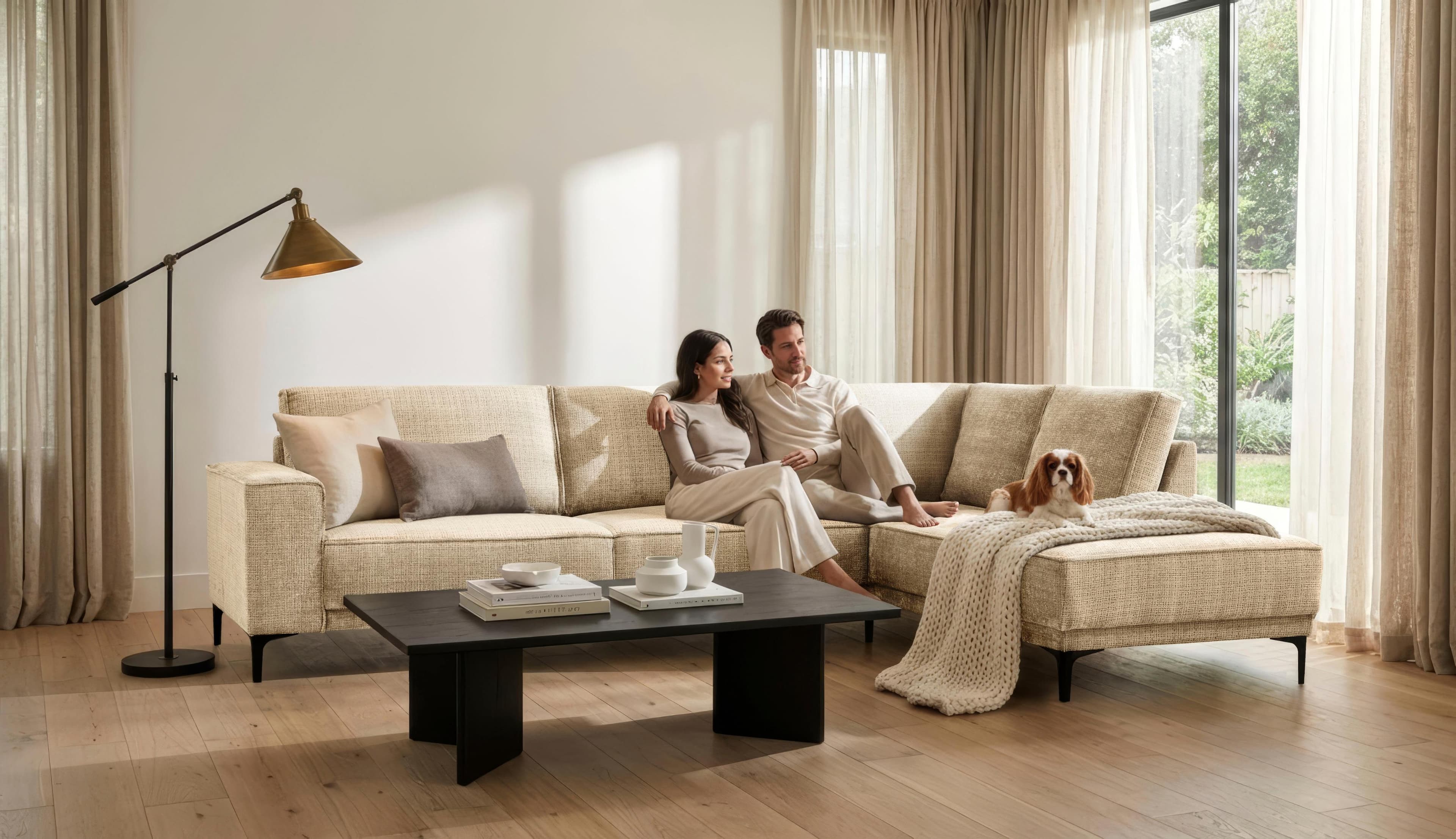 OTTO HOME Ecksofa OLAND L-Form Cream Skandi-Design