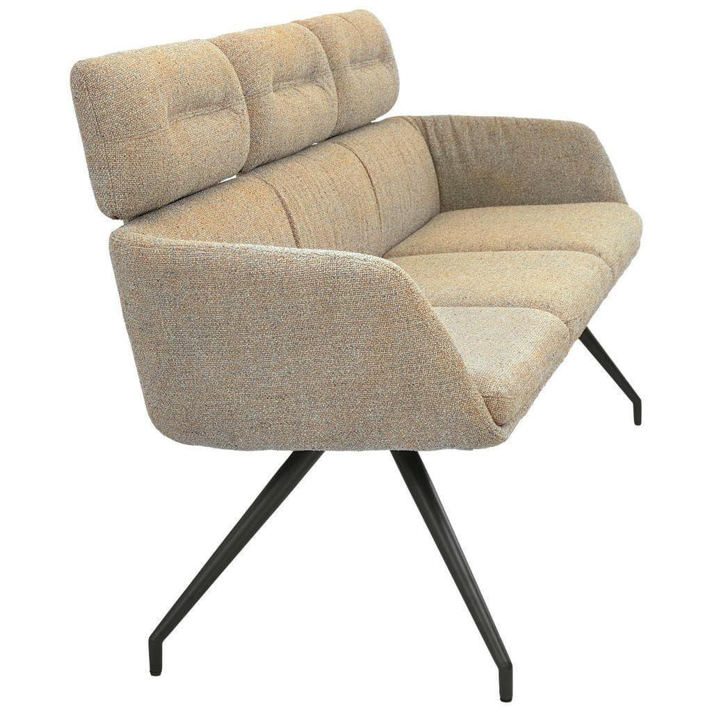 Dieter Knoll Sitzbank Schwarz Graubraun 3-Sitzer