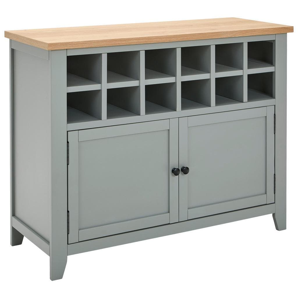 Mid.you Sideboard Grau Massiv Eiche Kiefer