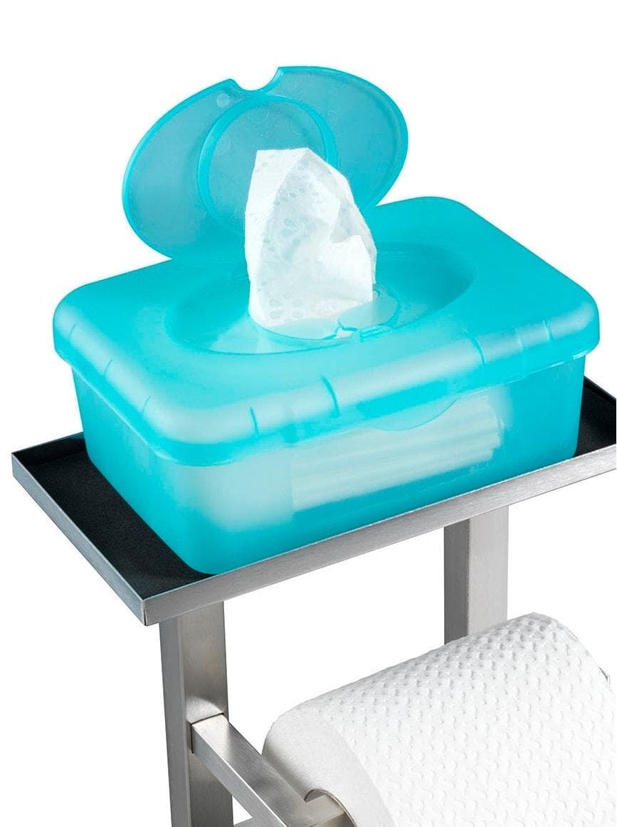 Badaccessoire-Set Silber WC-Hygiene-Center