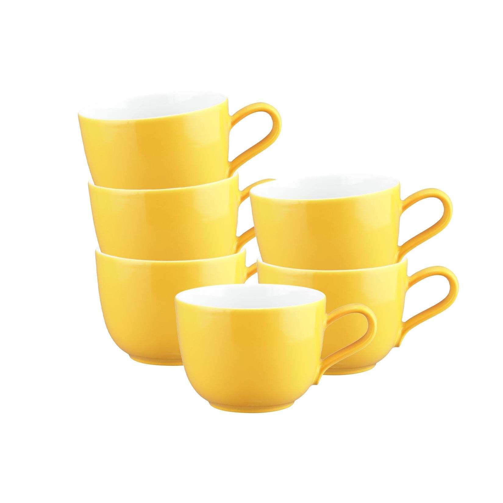 Seltmann Weiden Kaffeetassen Liberty Pure Colors 6er Set Gelb