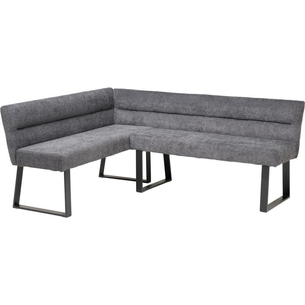Mid.you Eckbank Dunkelgrau Metall Textil 5-Sitzer