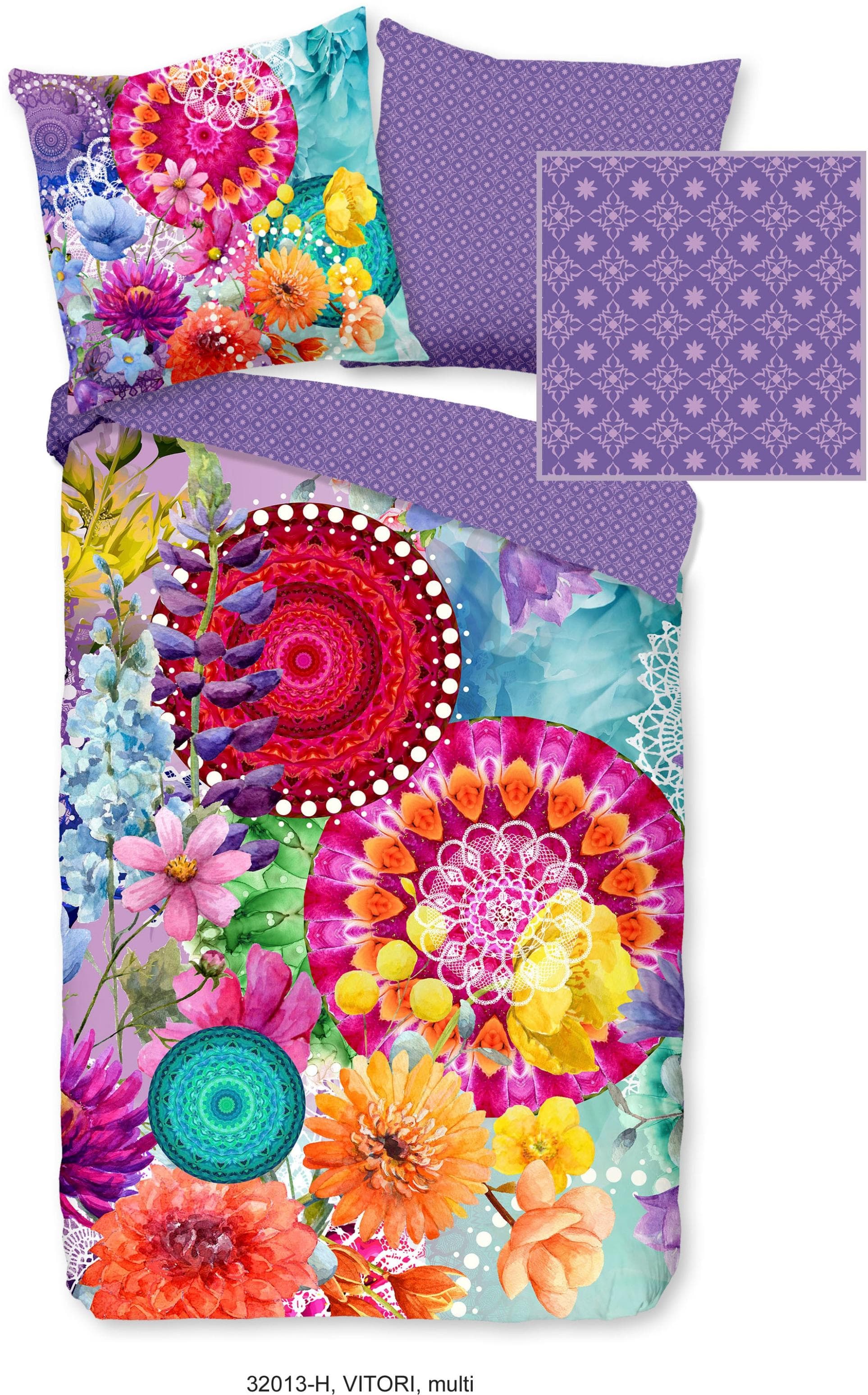 HIP Wendebettwäsche Vitori Bunt Satin 100% Baumwolle