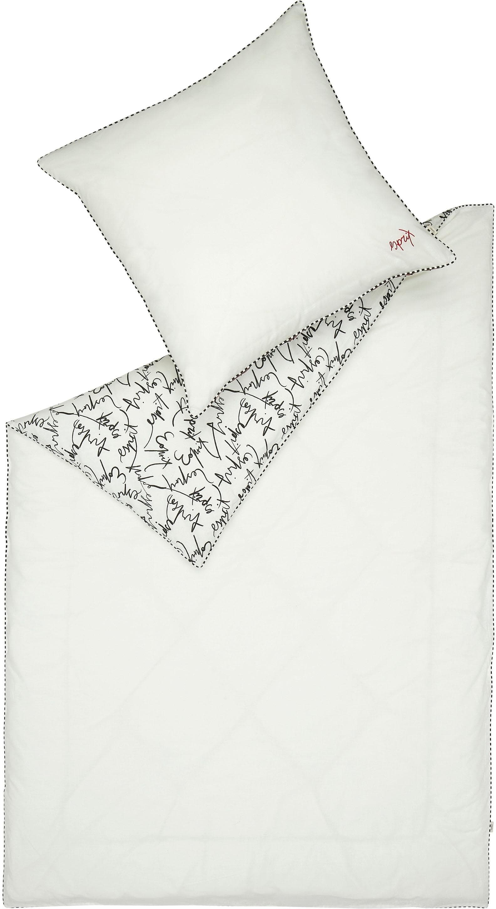 ESPRIT Heritage Bettwäsche Set Weiß Satin 135x200cm