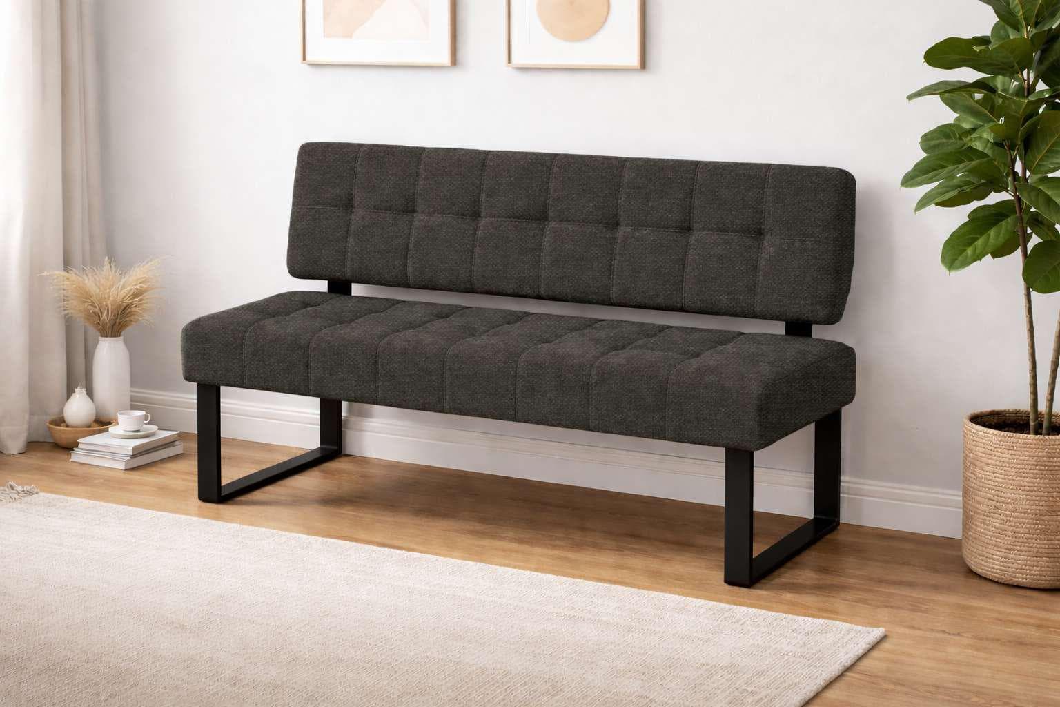 Sitzbank HOME AFFAIRE "Mia" Braun Polsterbank