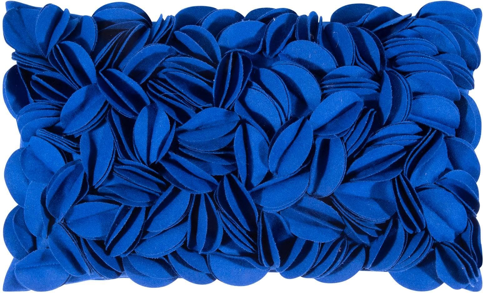 Dekokissen PAD "Dorothy" Royalblau Handgefertigte Blüten