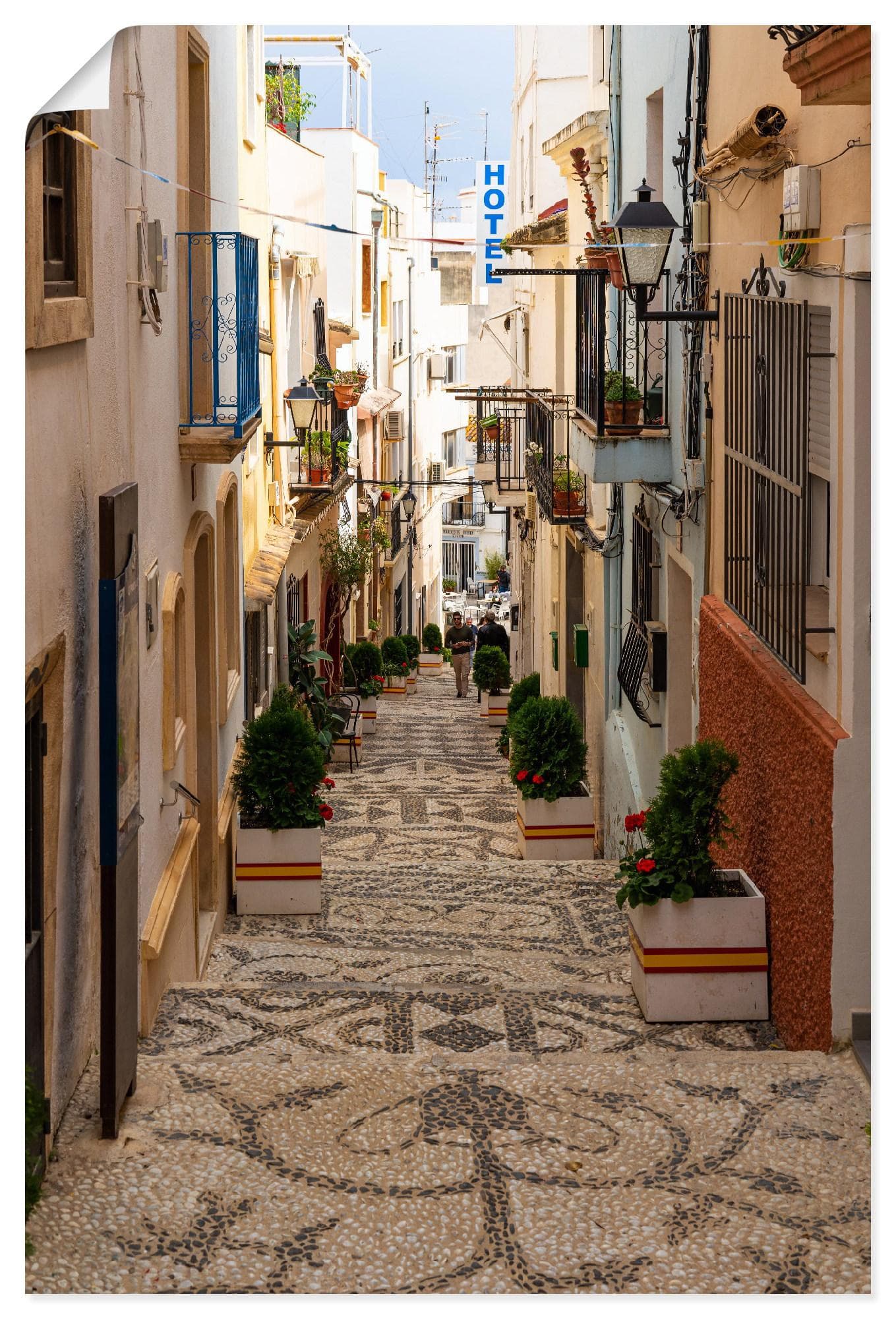 Artland Wandbild Spanische Treppe Braun