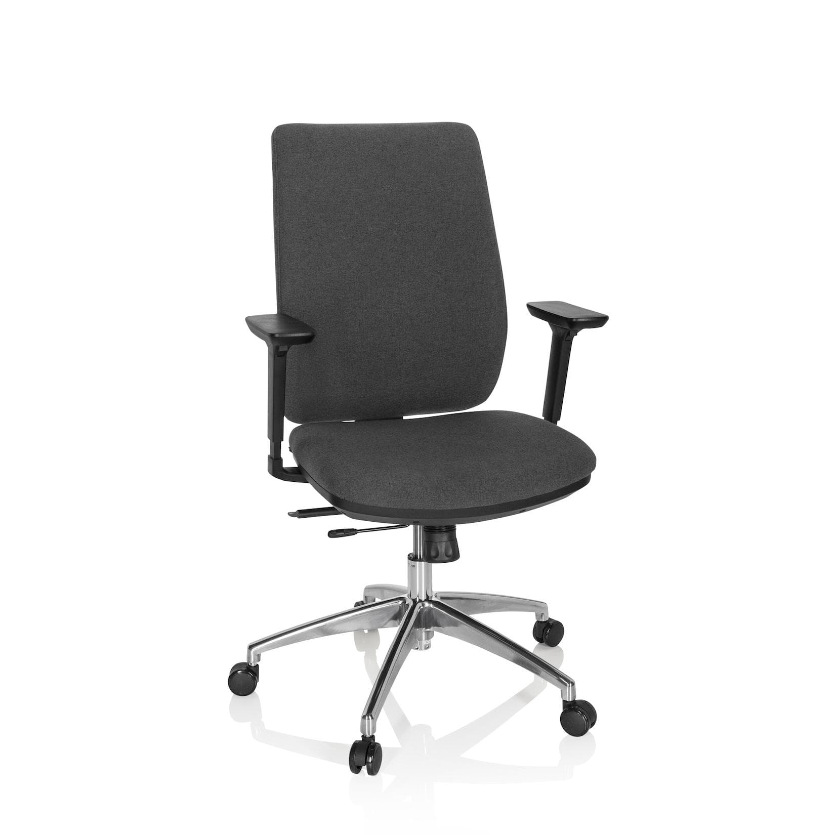 hjh OFFICE Bürostuhl INTEGRIO I Stoff Schwarz Höhenverstellbar