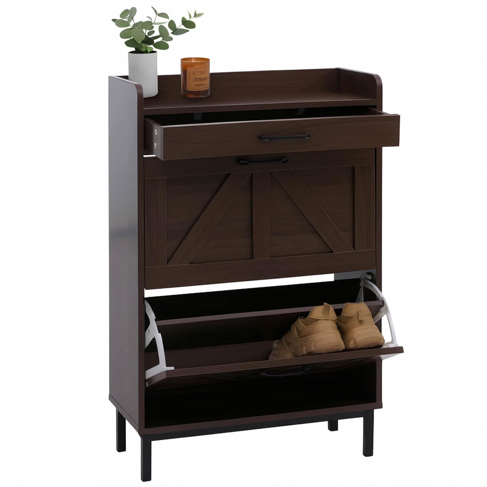 MCW Schuhschrank MCW-P45 Inklusive Schublade, Ablagefach und Fußbodenschoner